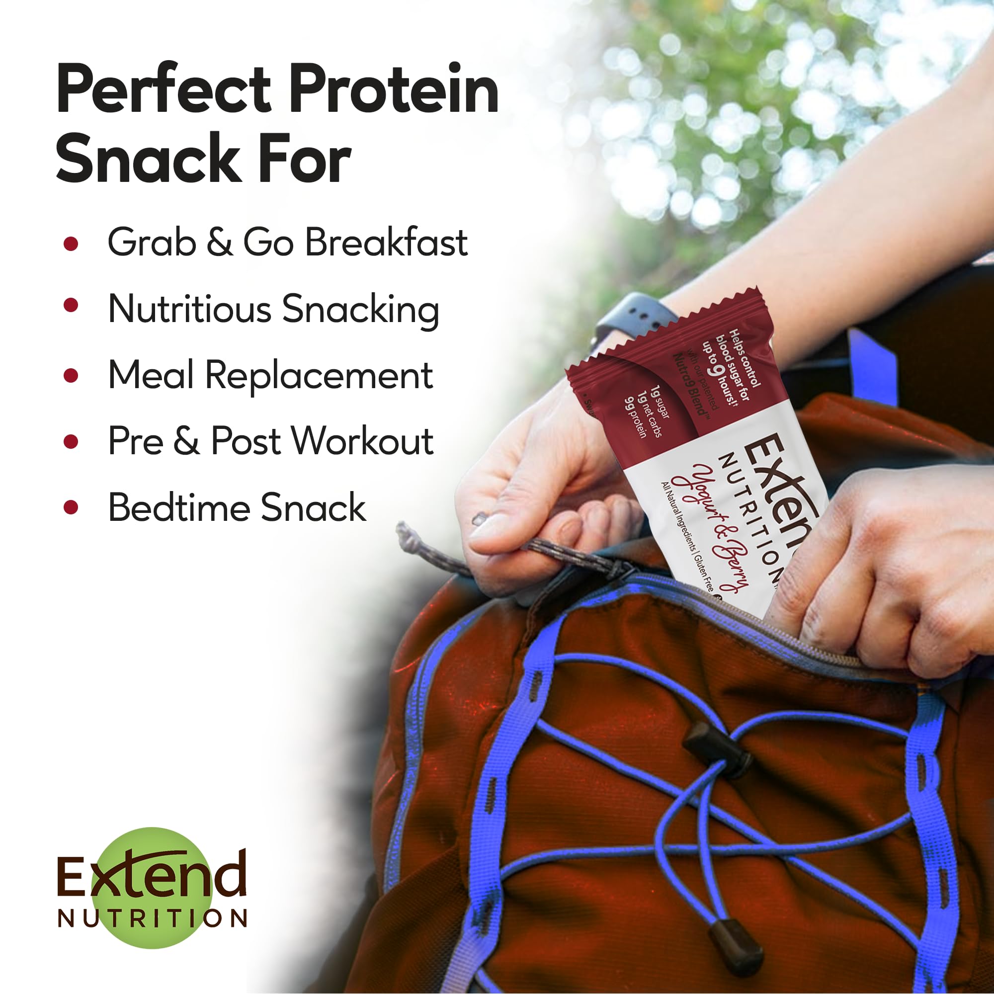 Extend Bar gluten-free option for sensitive diets