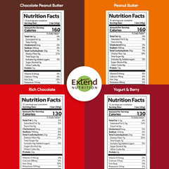 Extend Bar protein bar close-up showing chocolate flavor and fiber