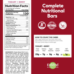 Extend Bar protein bar close-up highlighting 9g protein per bar
