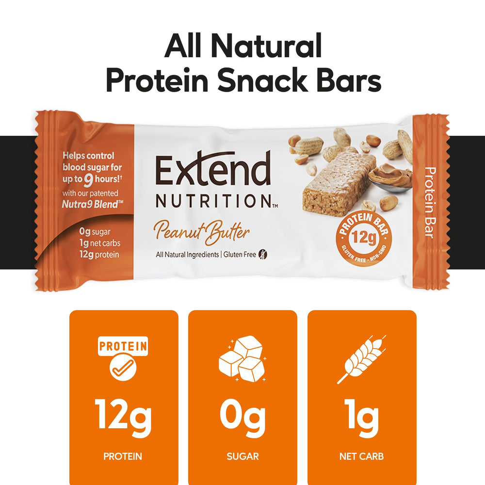 Extend Bar peanut butter sugar-free bar nutrition facts – 12 g protein, 6 g fiber