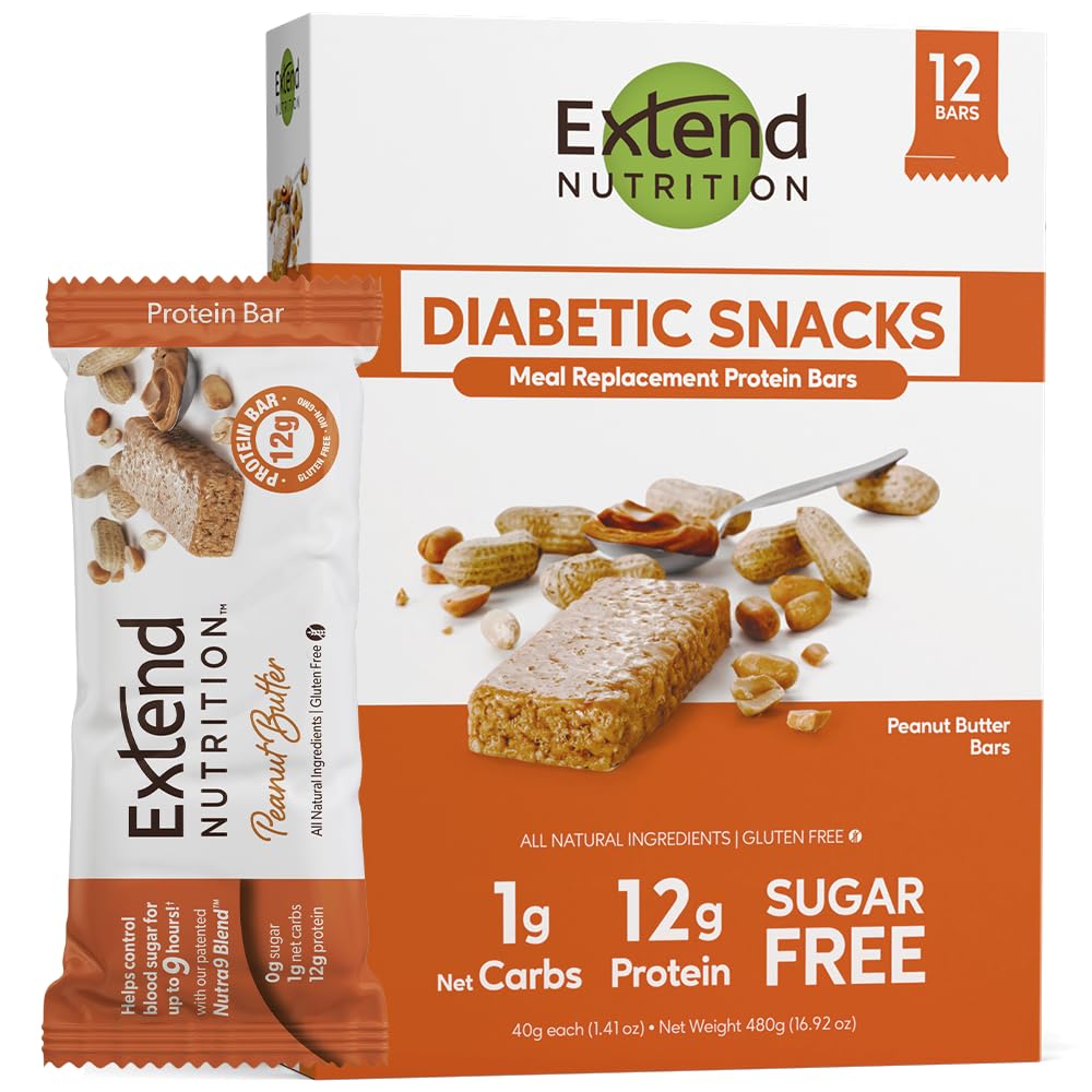 Extend Bar peanut butter sugar-free protein bar pack front – convenient on-the-go energy