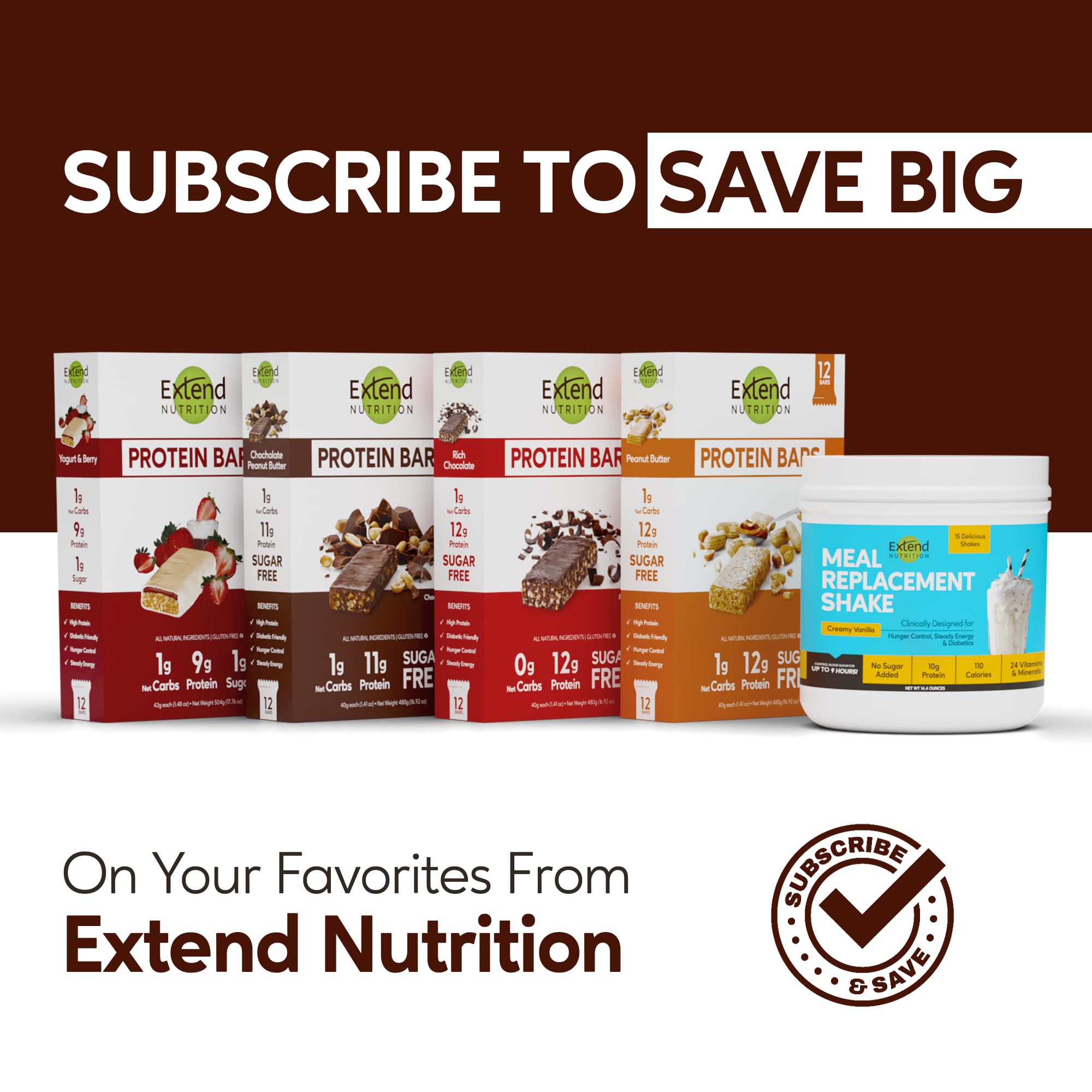 Extend Bar sugar-free snack on the go keeps hunger at bay