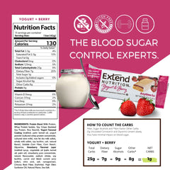 Extend Bar yogurt-berry bar close-up showing creamy texture and berry flavor