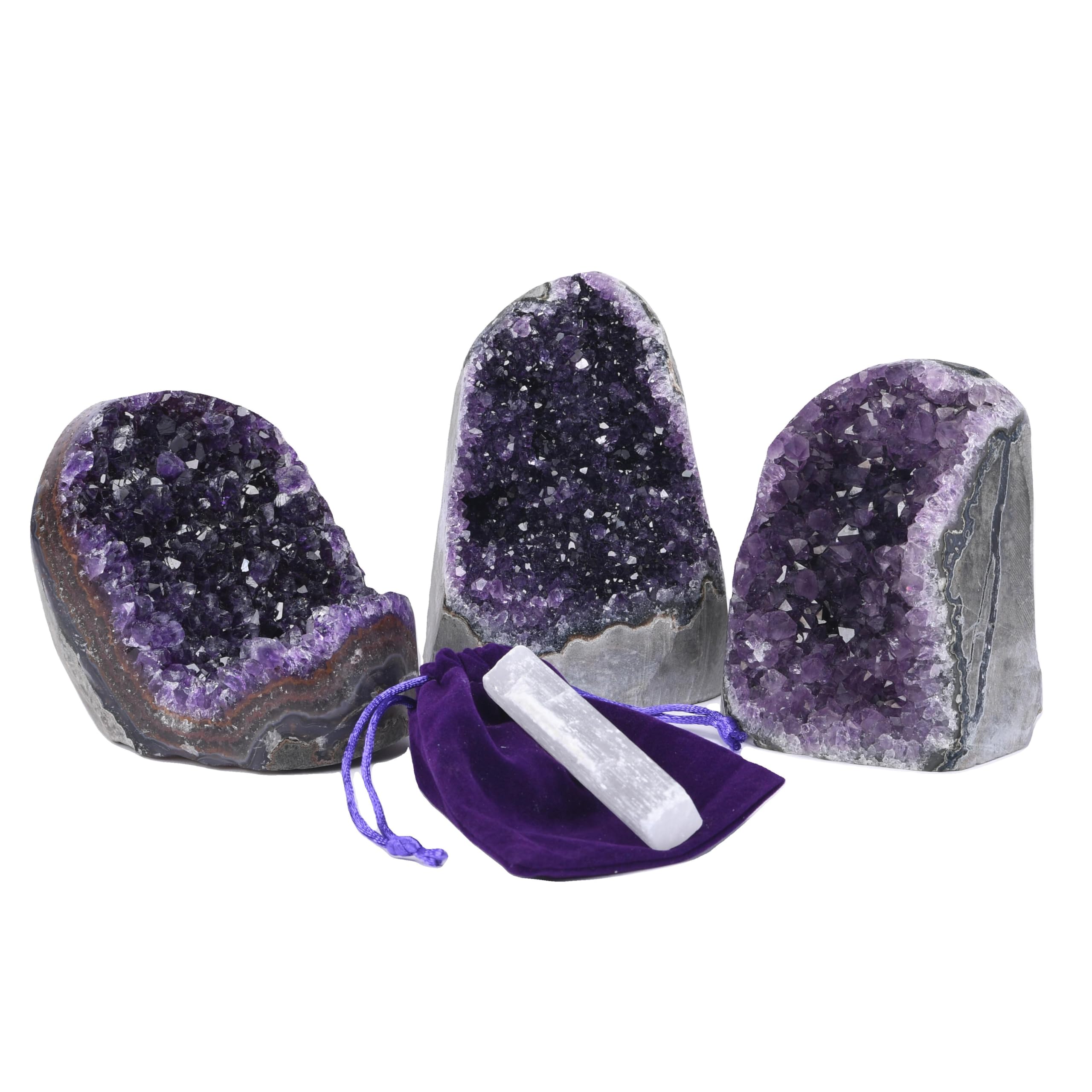 Extreme Rocks & Fossils free selenite wand included, enhances crystal care and cleaning ritual.