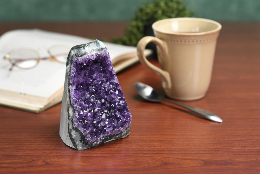 Extreme Rocks & Fossils natural amethyst crystal color, no dyes for authentic mineral charm.