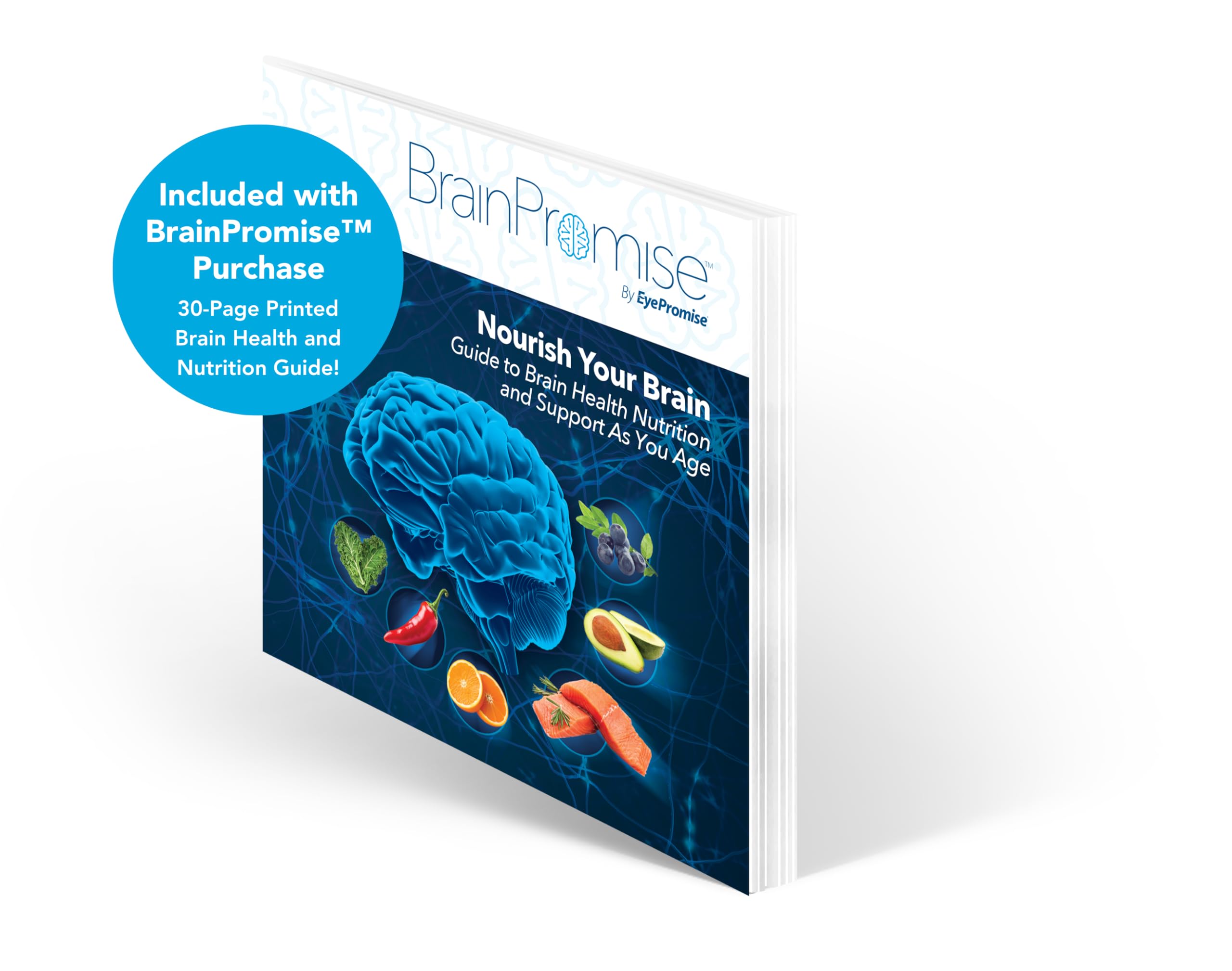EyePromise BrainPromise daily routine scene with a meal-ready capsule.