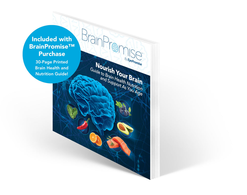 EyePromise BrainPromise daily routine scene with a meal-ready capsule.