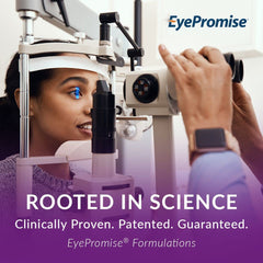EyePromise Restore softgel close-up illustrating convenient daily capsules.