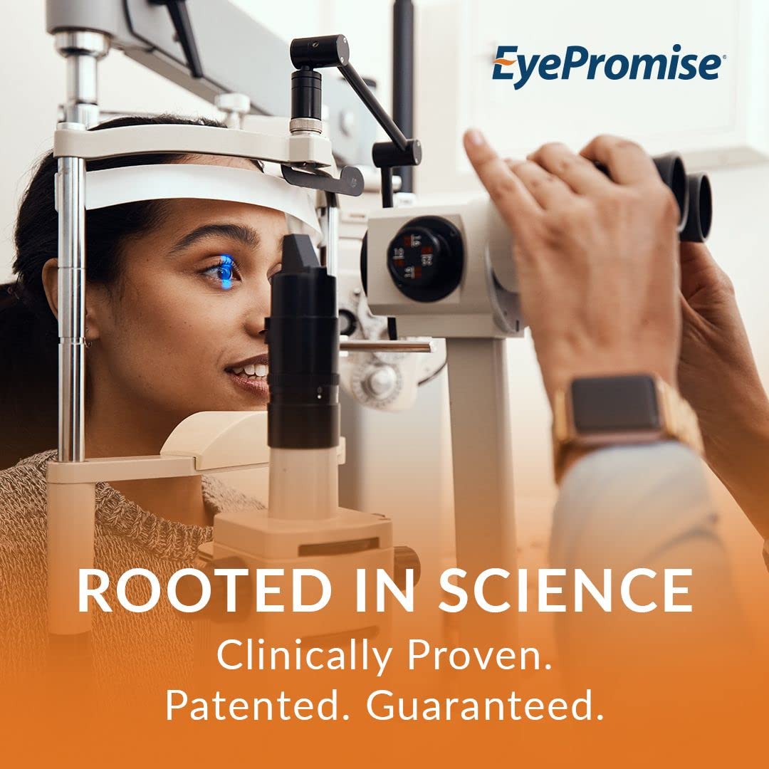 EyePromise Zeaxanthin + Lutein bottle label showing NSF certification.