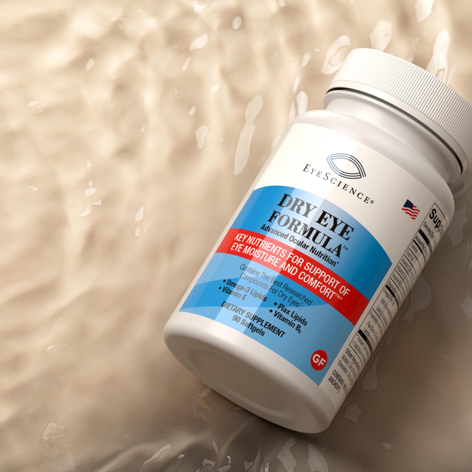 EyeScience Dry Eye Formula imagery of meibomian gland support concept