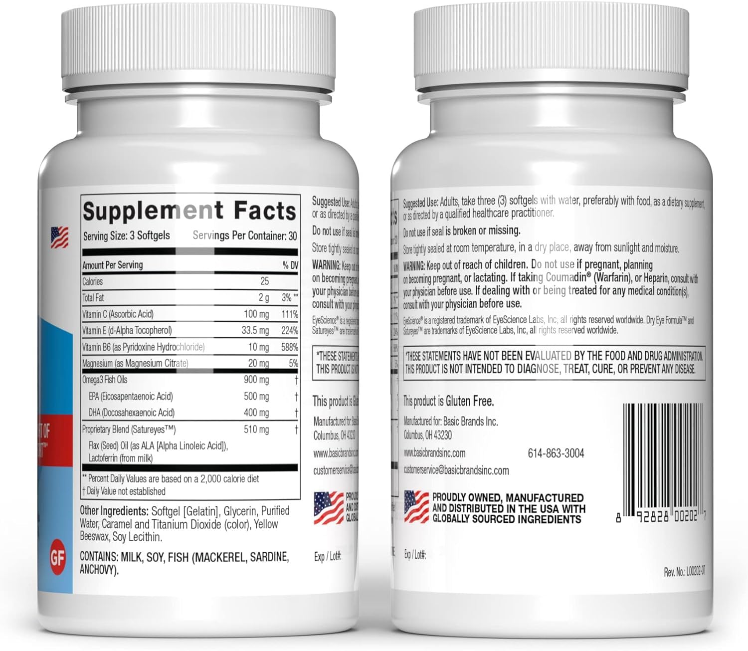EyeScience softgels 90-count for convenient daily eye support