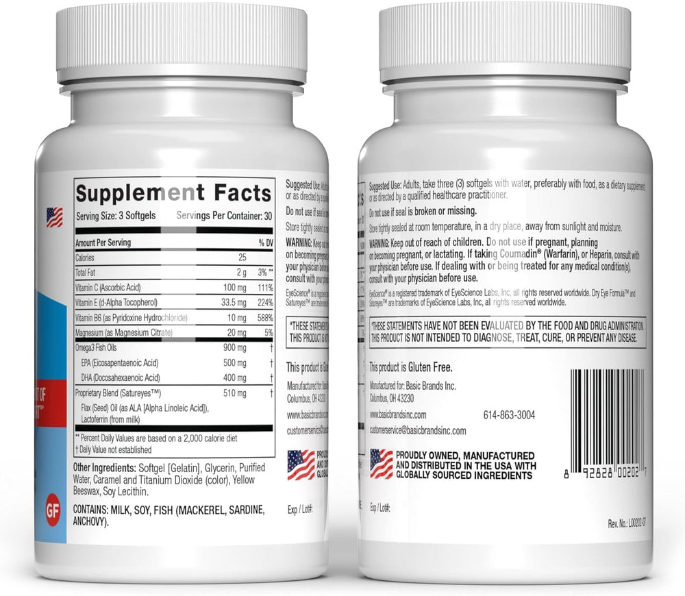 EyeScience softgels 90-count for convenient daily eye support