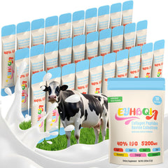EYHBQIA collagen-colostrum powder packets ready for daily wellness and gut support