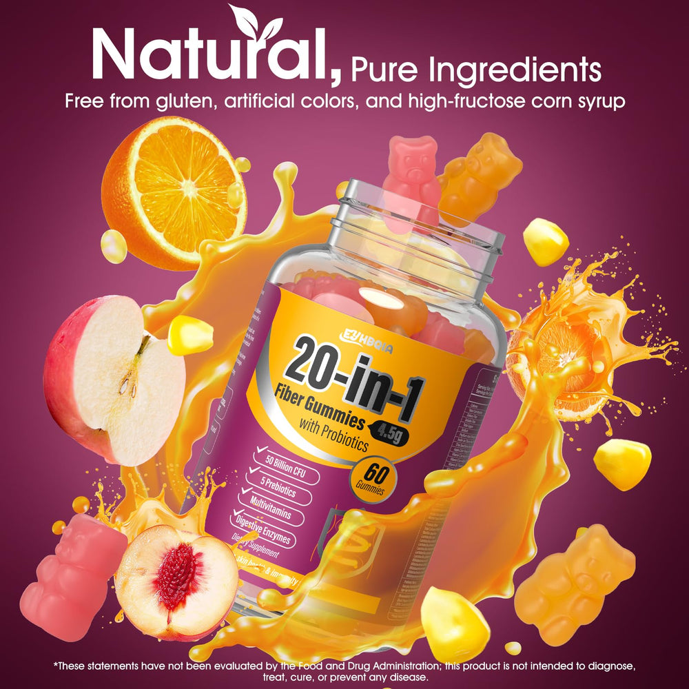 EYHBQIA fiber gummies for women travel-friendly bottle aids energy.