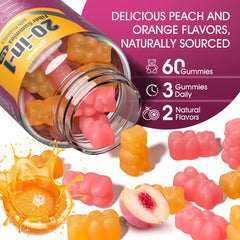 EYHBQIA fiber gummies close-up shows chewy texture for easy daily use.