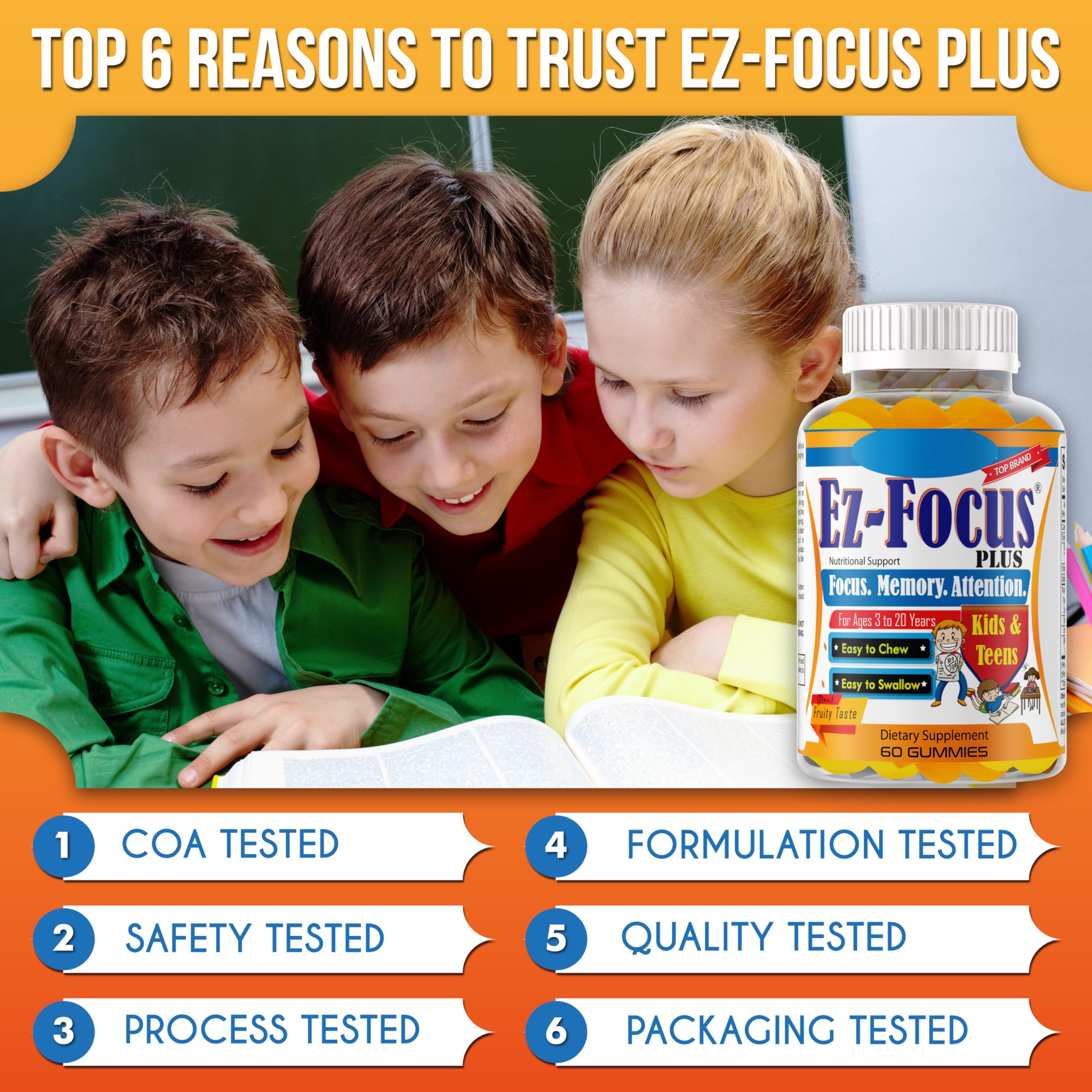 Ez-Focus Plus vegan chew displays cruelty-free, kid-friendly cognitive support
