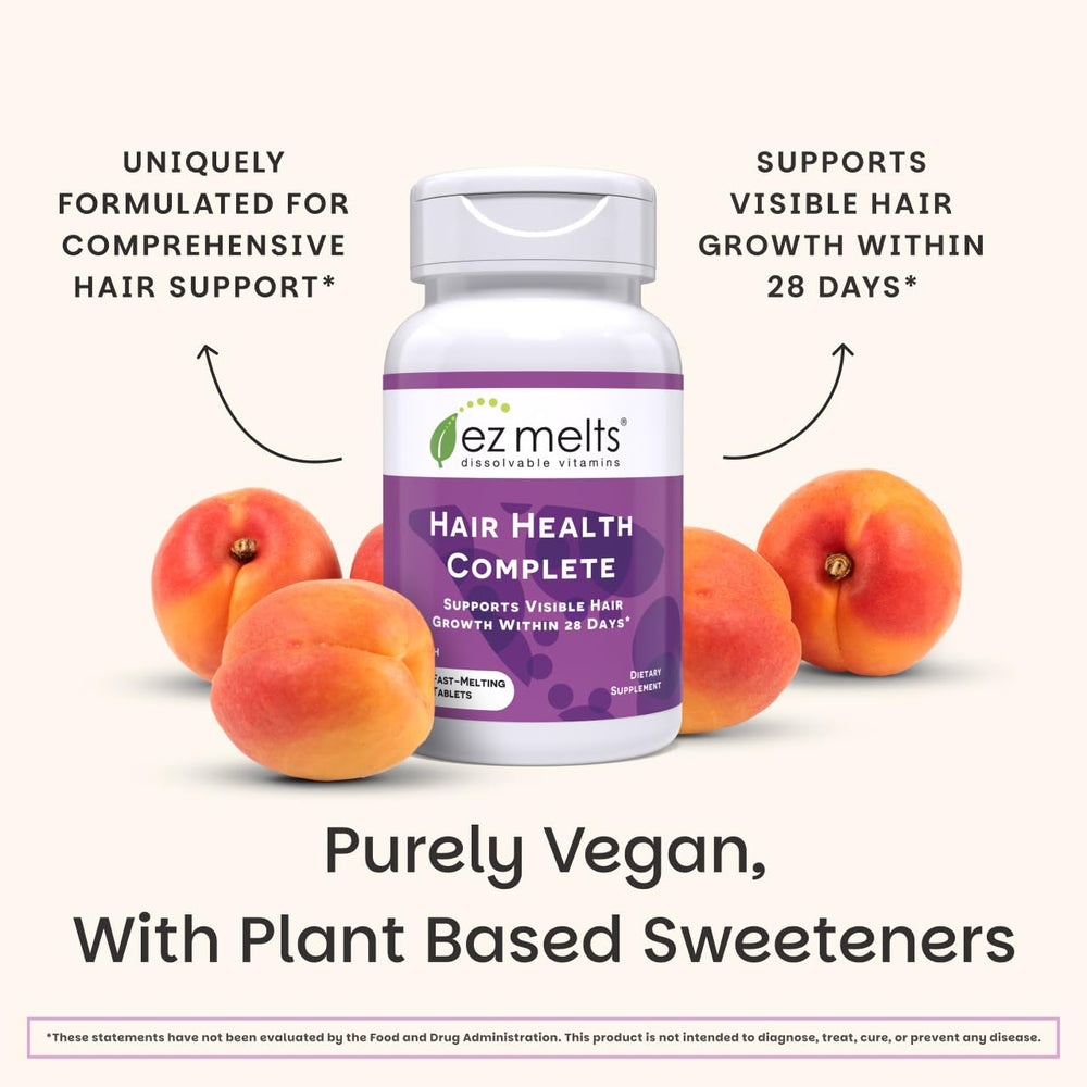 EZ Melts Apigenin plant-derived ingredient promotes balanced hair wellness.