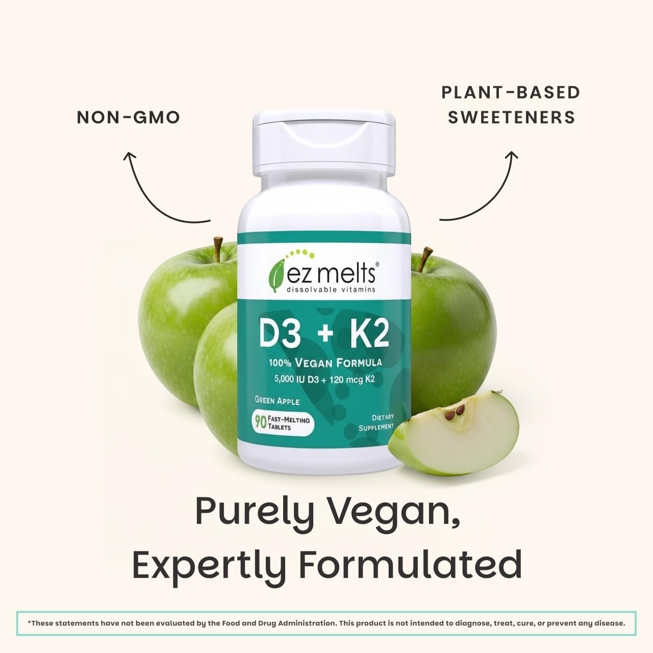 EZ Melts no artificial flavors, gluten, dairy, soy, or sugar.