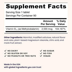 EZ Melts B12 dissolving tablet on tongue for quick energy support