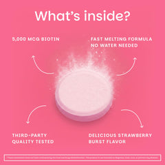 EZ Melts Biotina apoyo para cabello, piel y uñas
