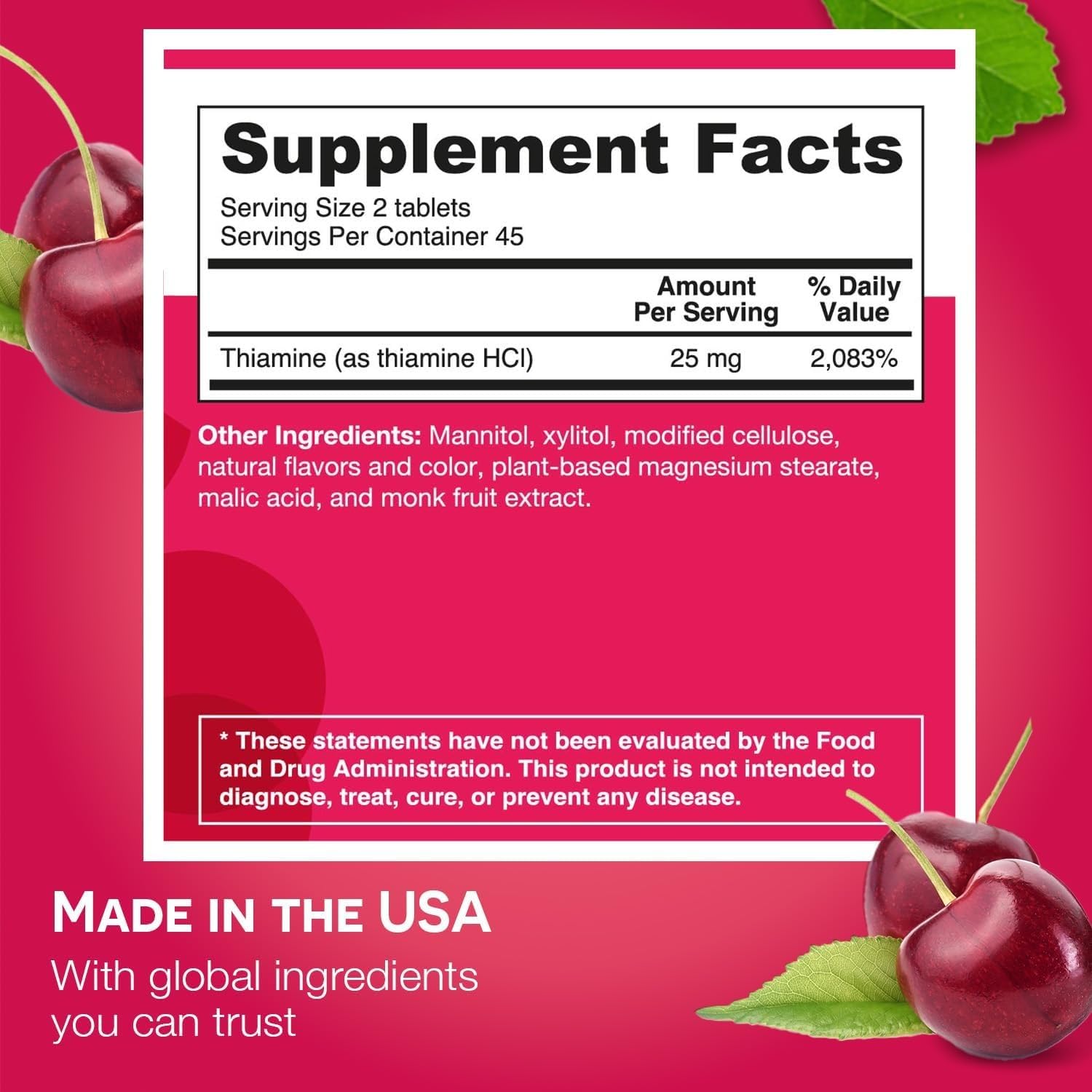 EZ Melts cherry burst flavor packaging highlighting taste and vegan formula.