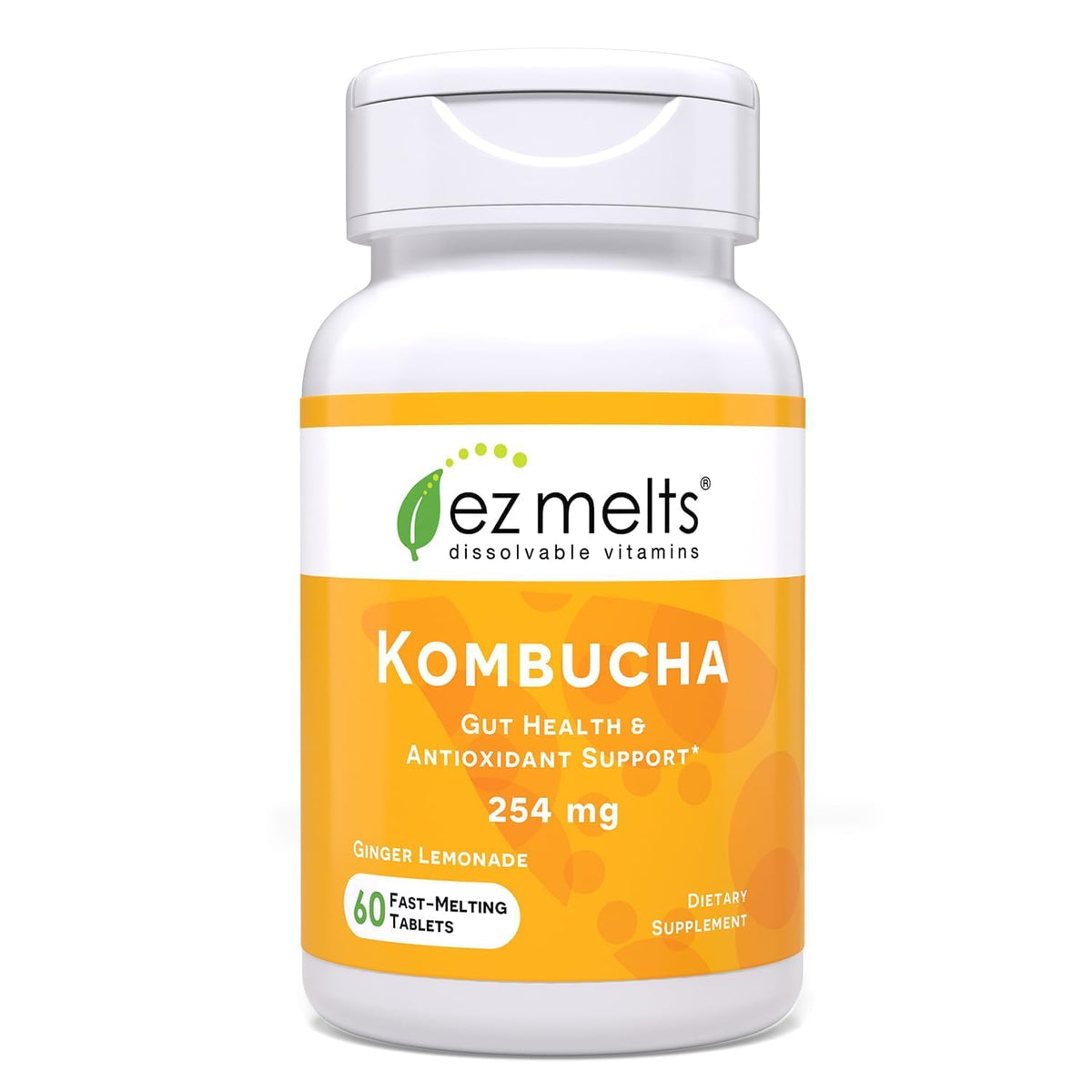 EZ Melts ginger lemonade tablet dissolves for on the go refreshment.