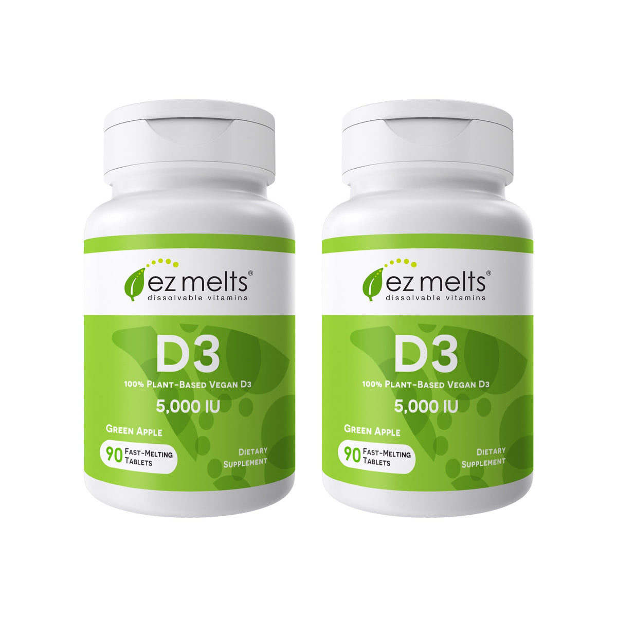 EZ Melts Vitamin D3 bottle closeup for easy daily intake
