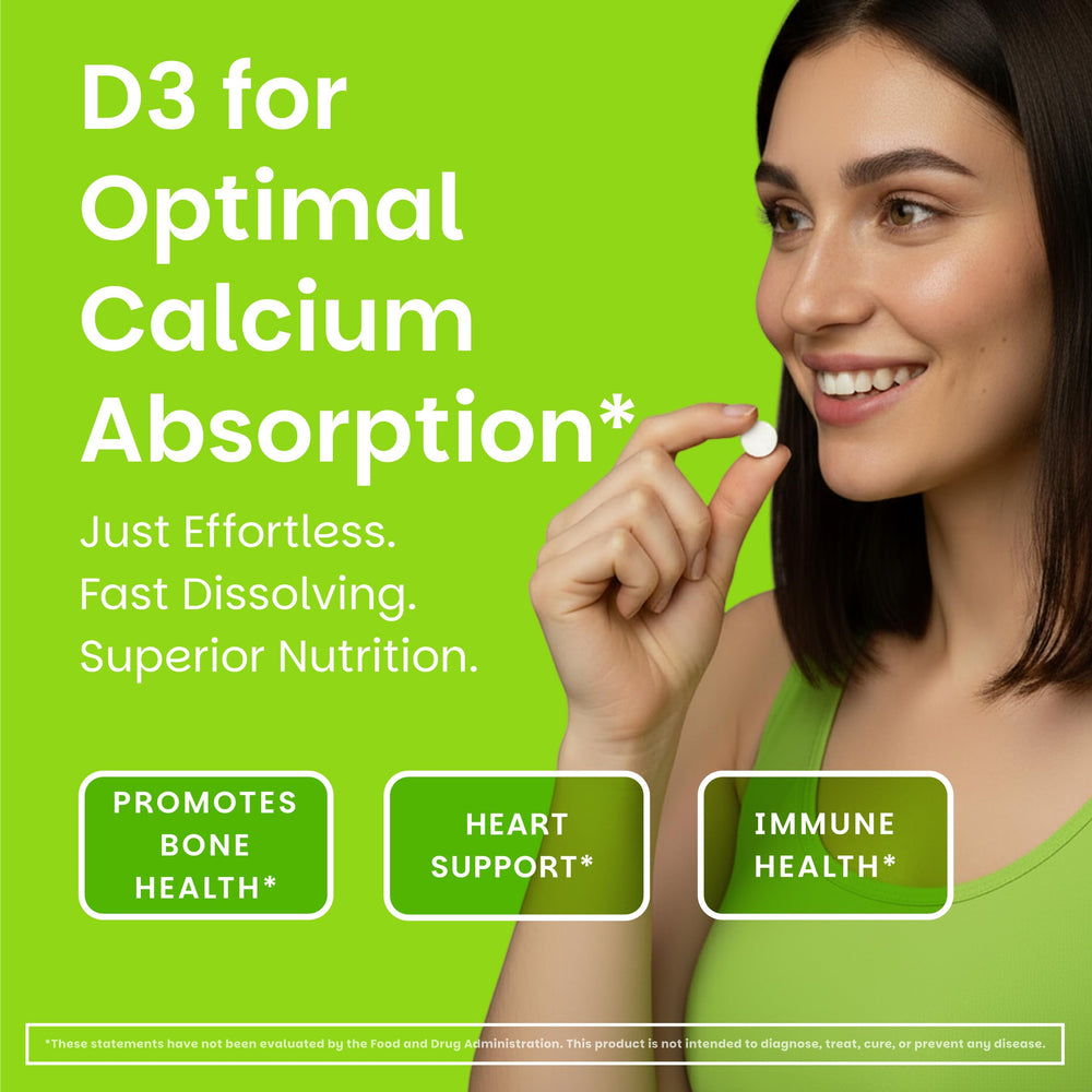 EZ Melts green apple flavor tablet for daily supplementation