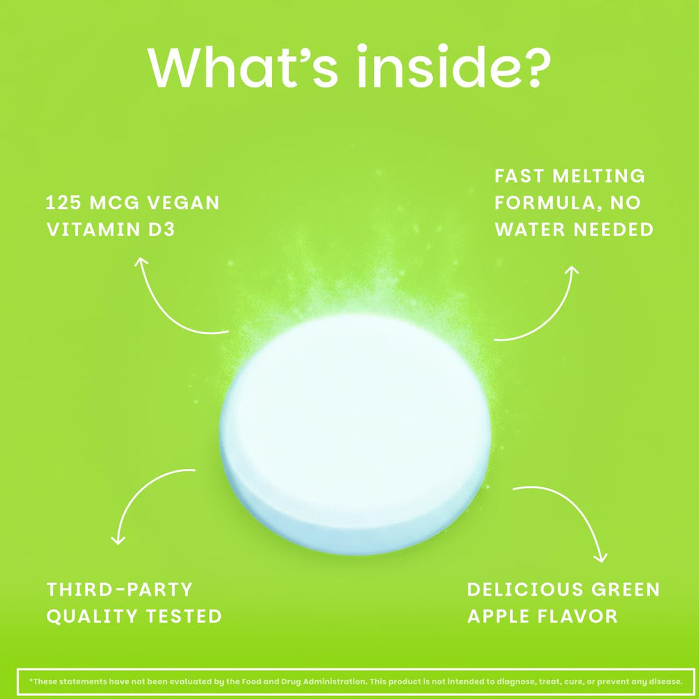 EZ Melts vegan non-GMO label on bottle