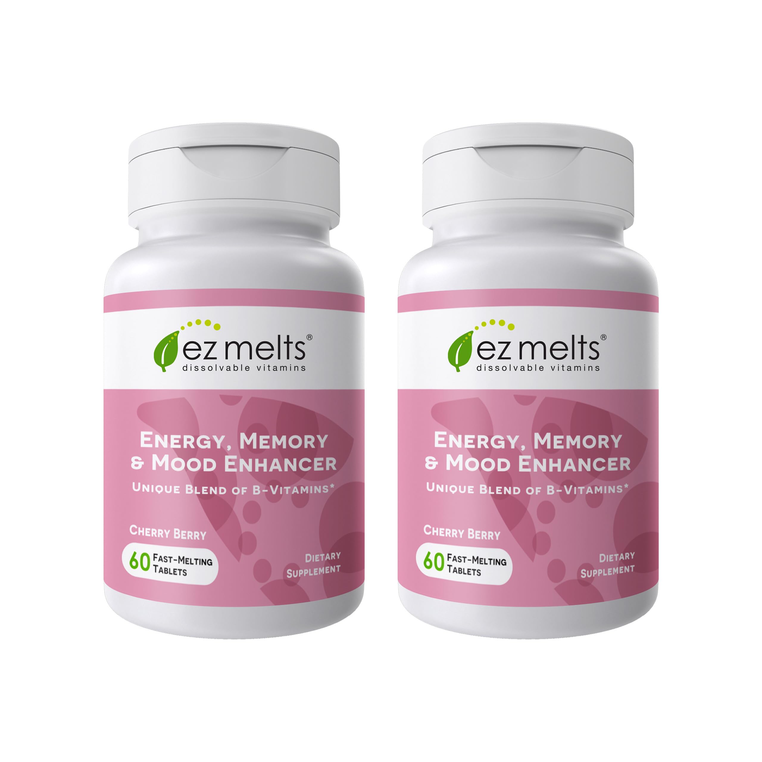 EZ Melts front label shows Cherry Berry formula for daily vitality