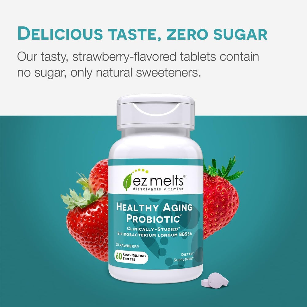 EZ Melts healthy digestion scene illustrating an easy daily routine.