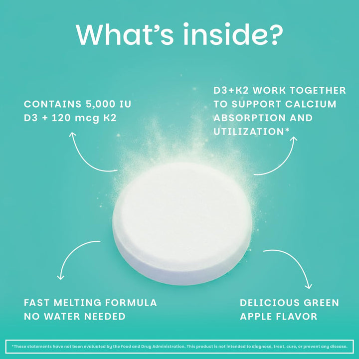 EZ Melts open jar with 90 tablets showing supply and portability benefit