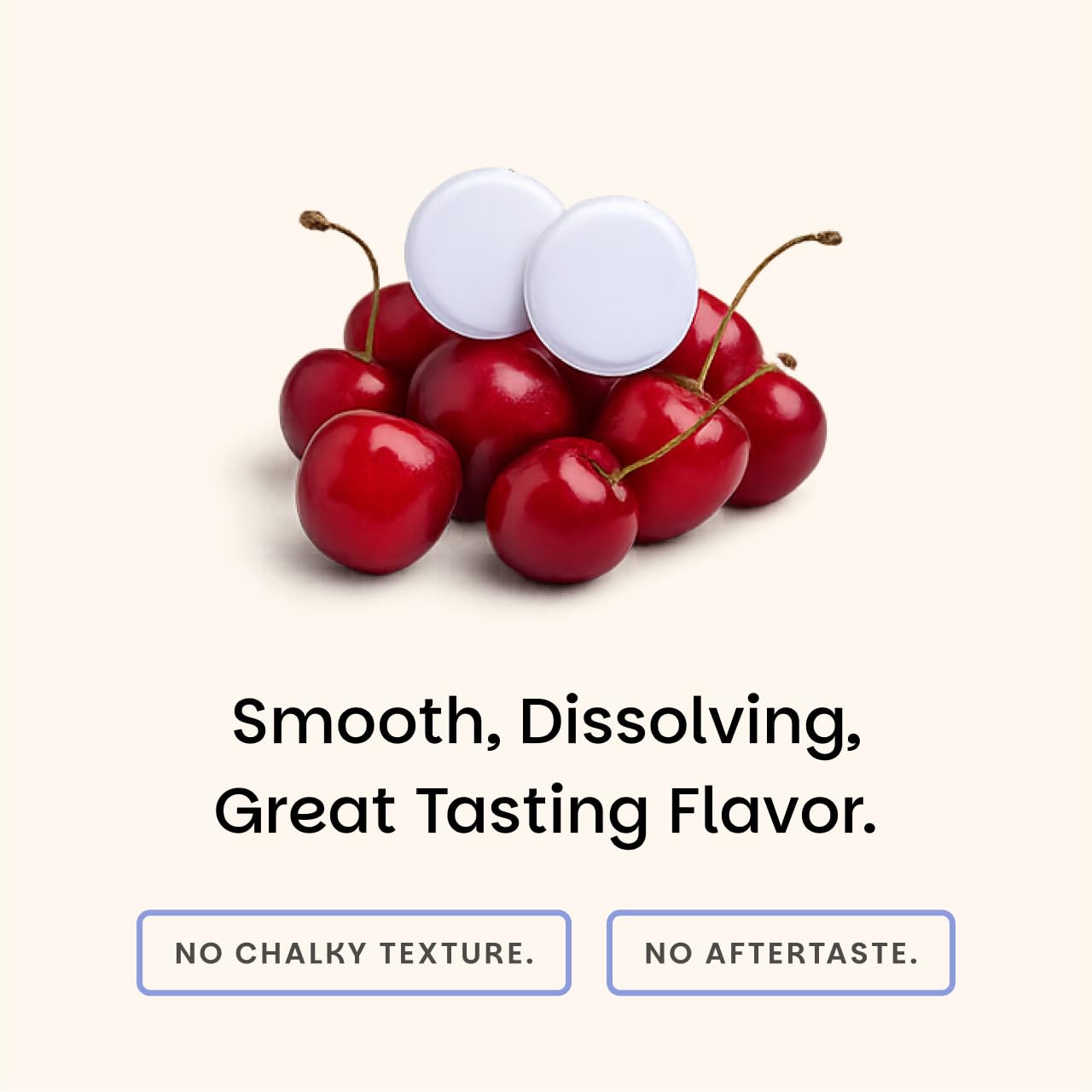 Pills next to fresh fruit to emphasize flavor cue for EZ Melts.