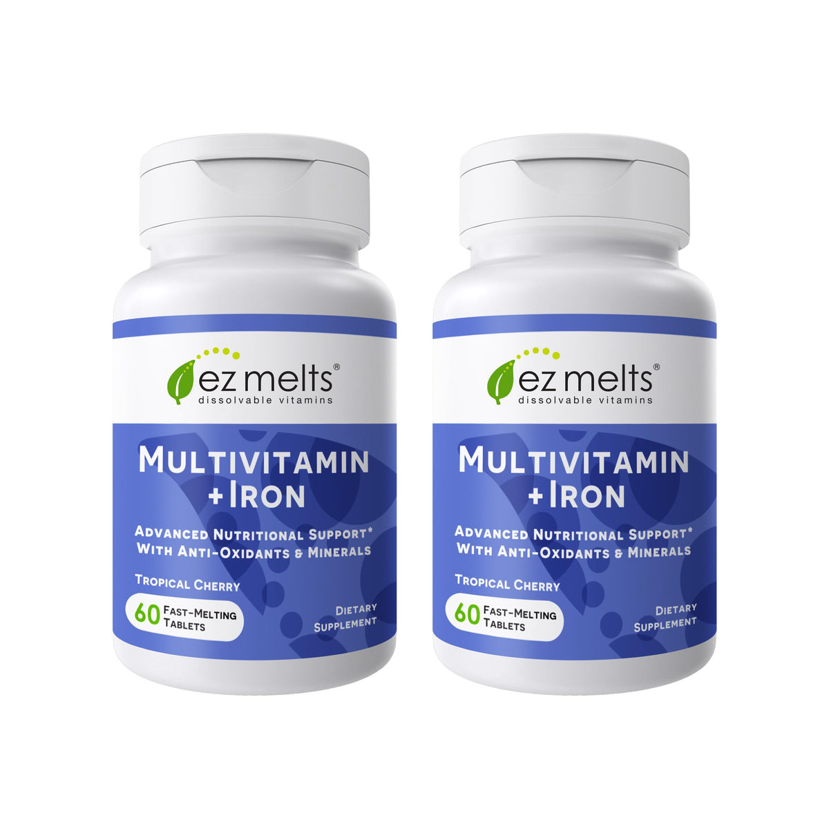 EZ Melts Tropical Cherry tablets in bottle for daily use.