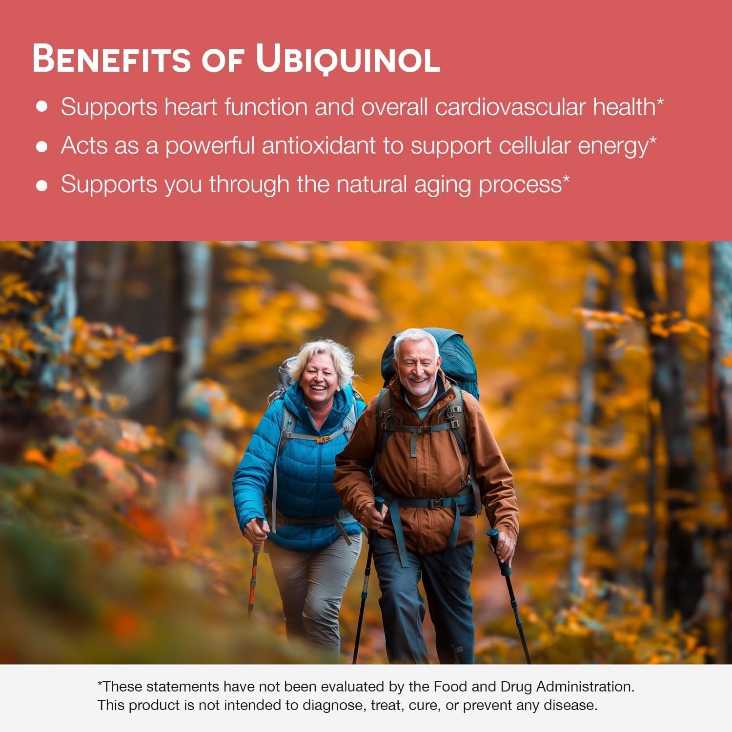 EZ Melts Ubiquinol apple-flavor tablets beside packaging suggest convenient daily vitality.