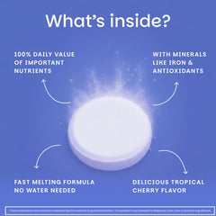 Vegan and non-GMO badges visible on EZ Melts packaging.