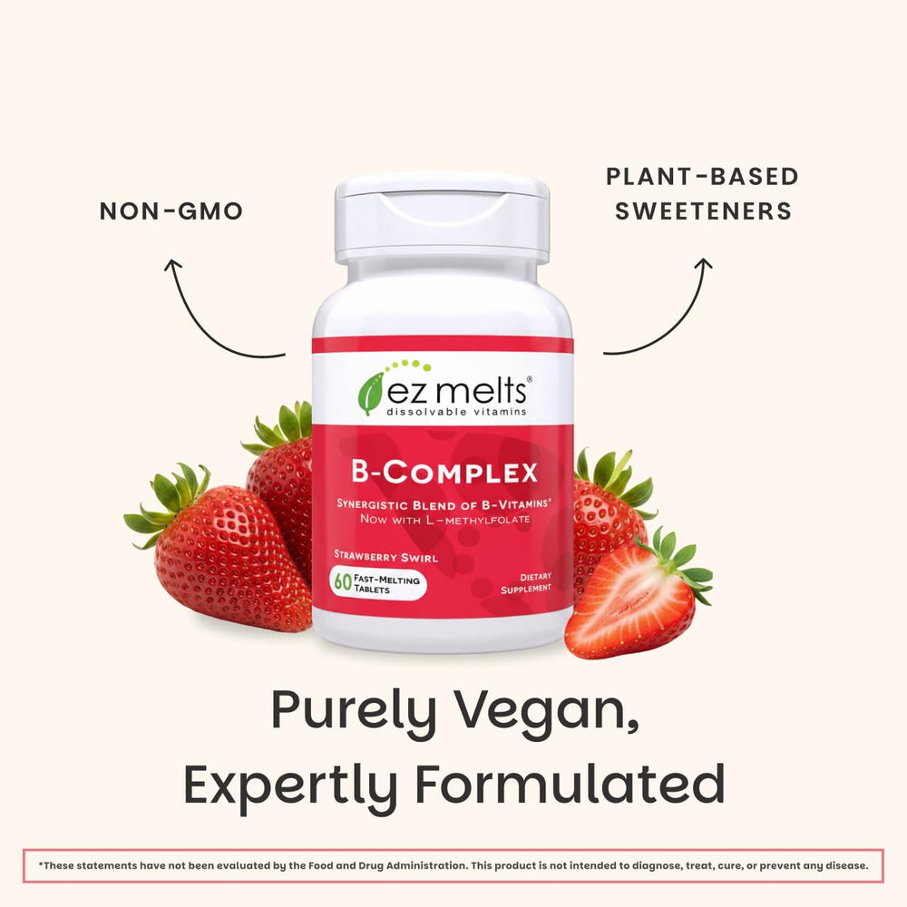 EZ Melts vegan non-GMO label close-up.