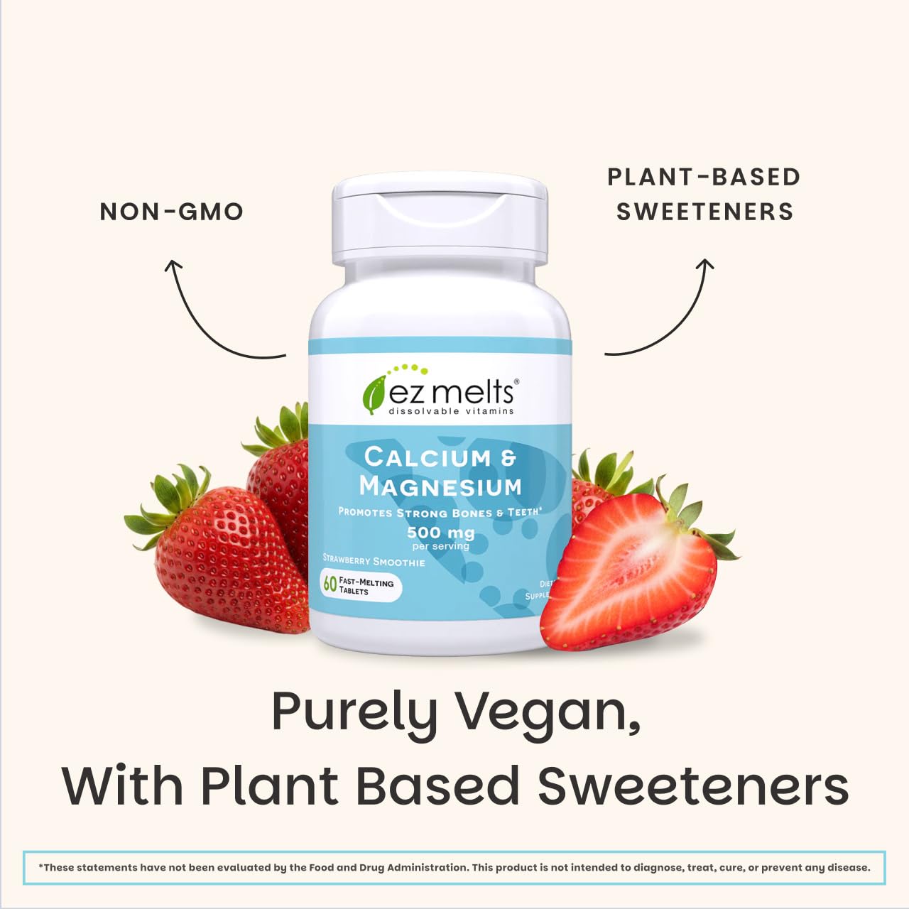 EZ Melts vitamin D3 and minerals combined for daily mineral balance.
