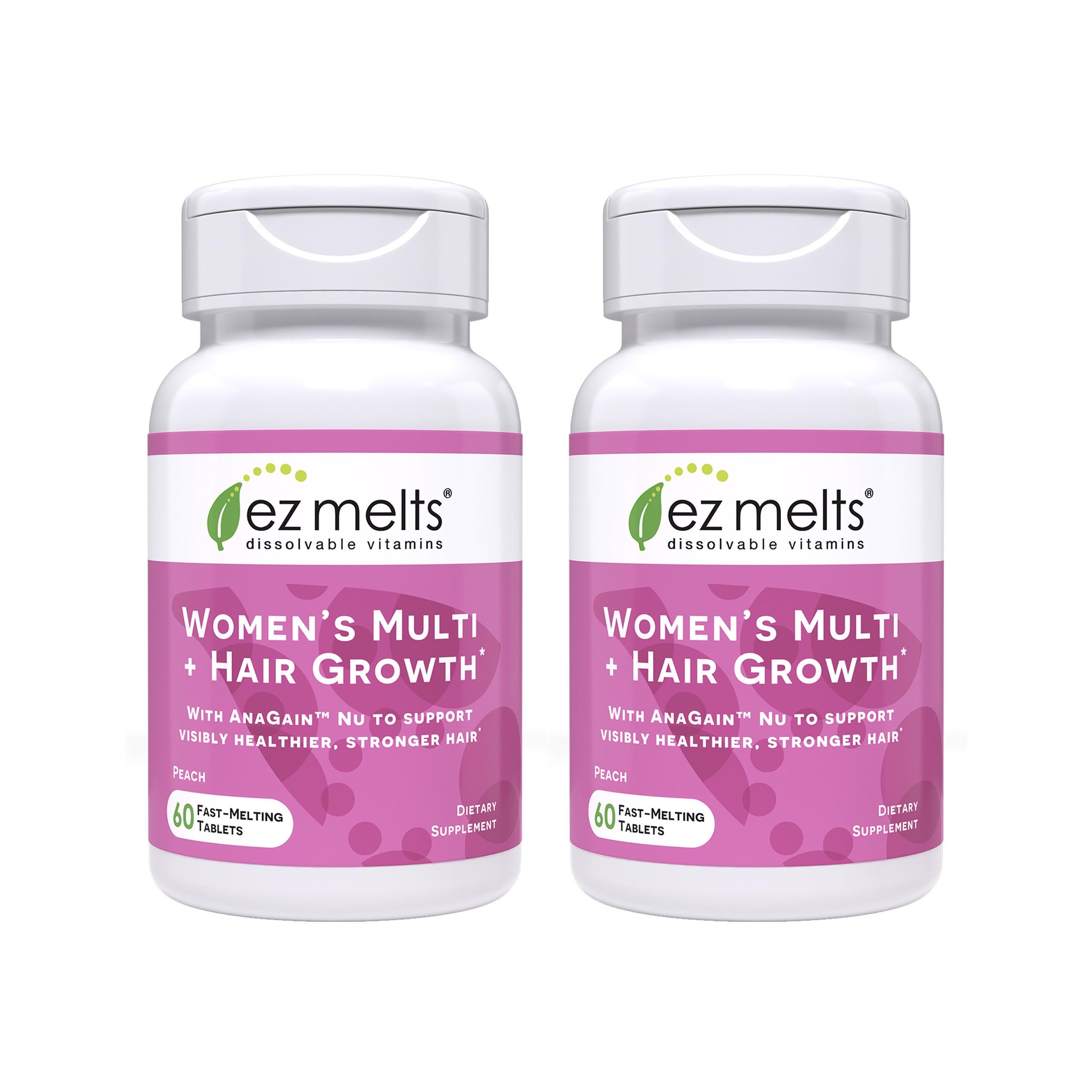 EZ Melts peach tablets dissolve quickly for easy daily use