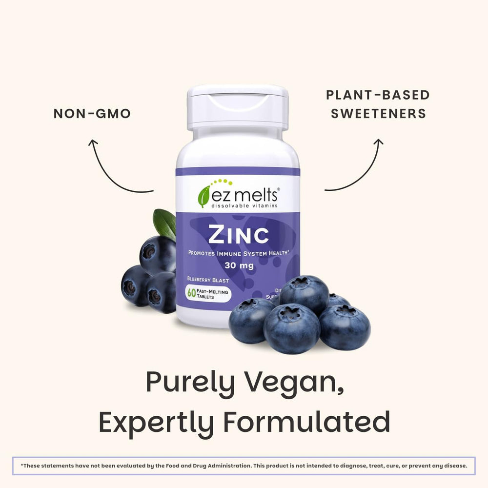 EZ Melts Zinc gluten-free packaging shot