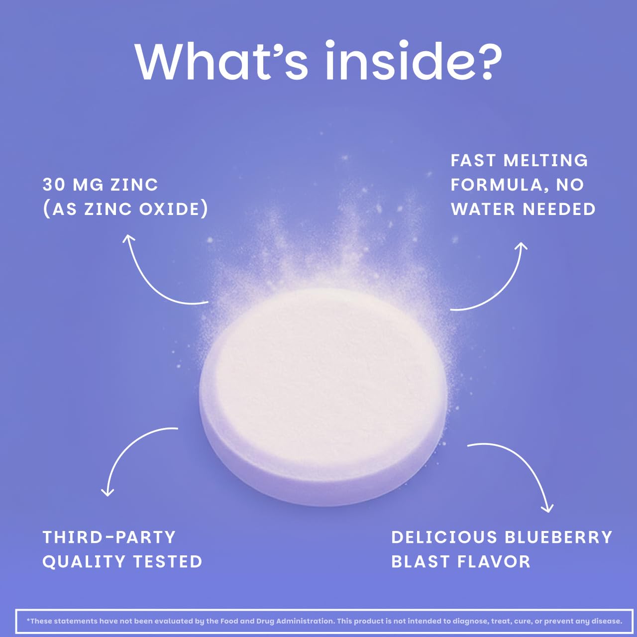 EZ Melts Zinc supports immune health as part of daily wellness.