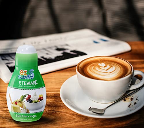 EZ-Sweetz pours into tea illustrating versatile flavoring for hot or iced drinks