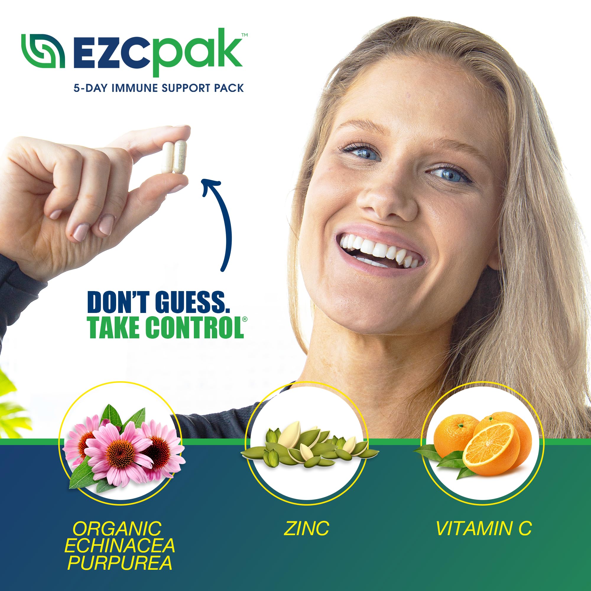 Dosing in the morning with EZC Pak for daily immune support.
