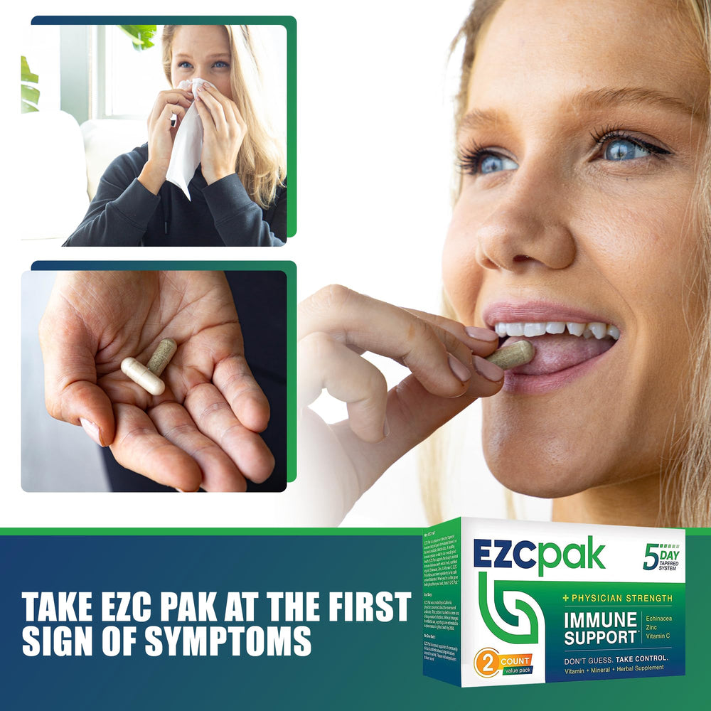 Gluten-free and vegetarian EZC Pak packaging.
