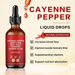 EZTZMCN Cayenne Pepper Drops under tongue for convenient on-the-go use