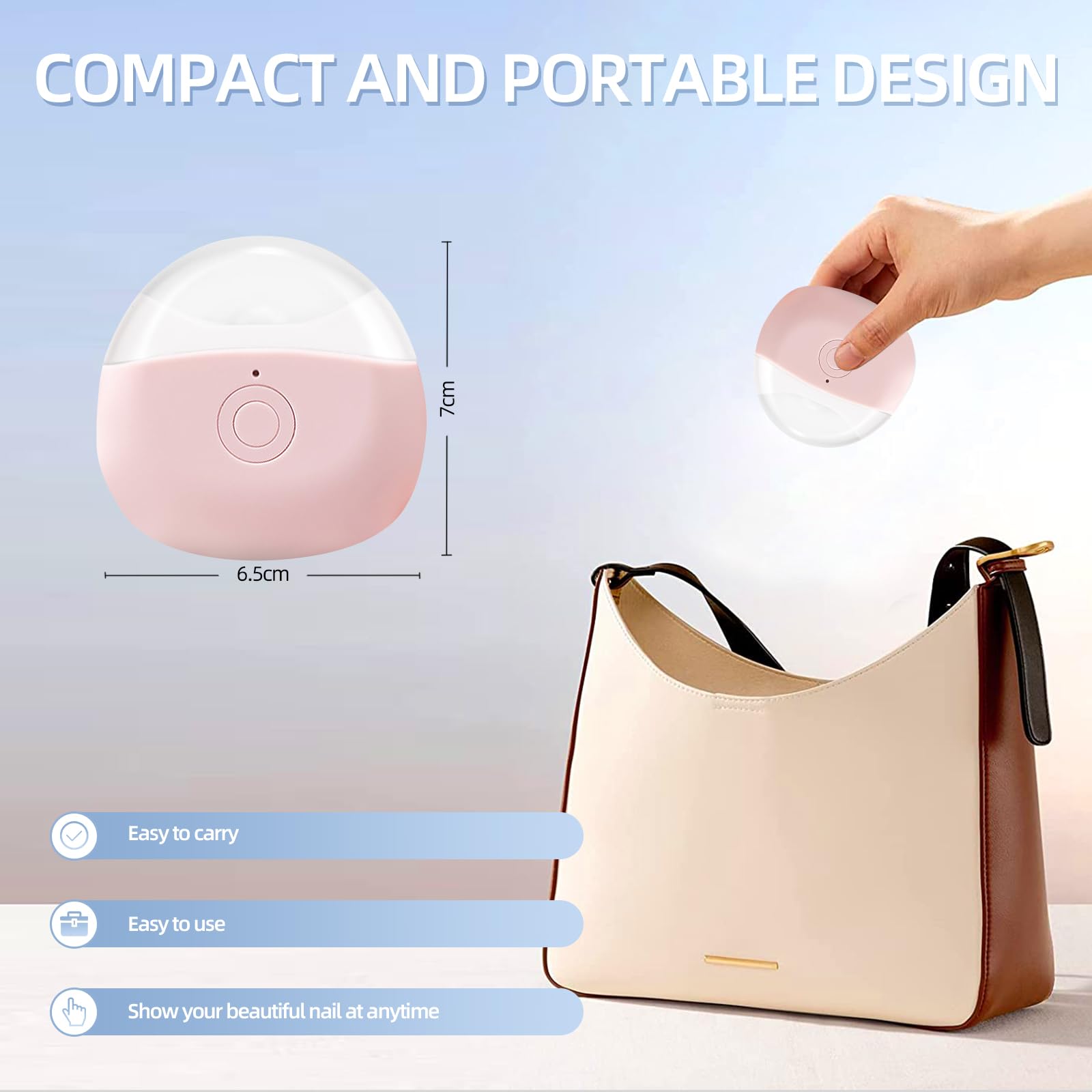 FabMay Beauty Electric Nail Clipper compact pink design for travel.