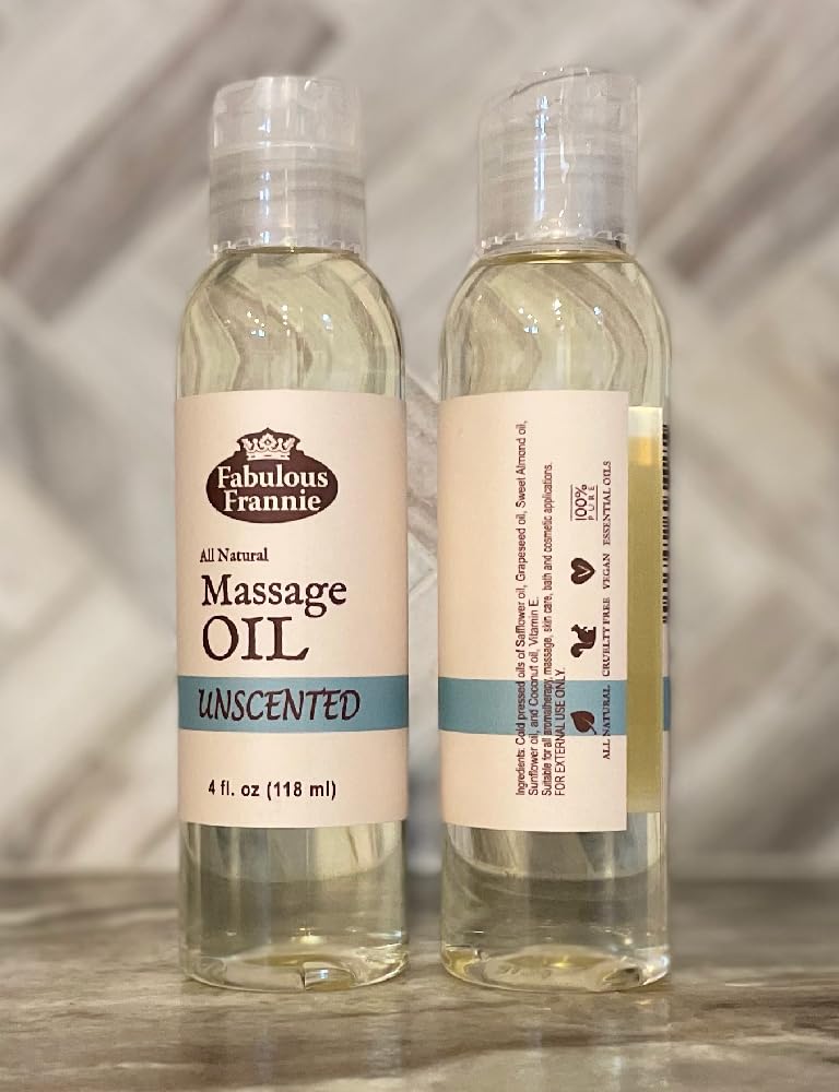 Fabulous Frannie base oil closeup showing smooth glide for massage