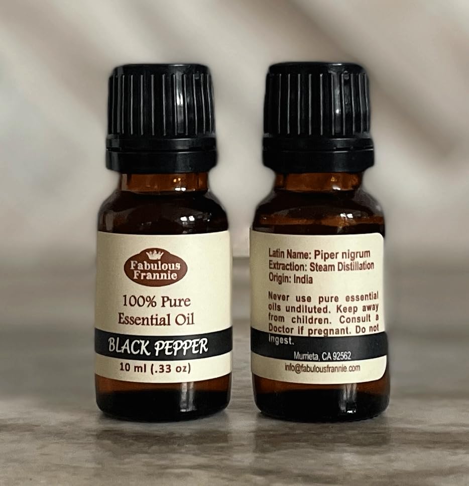 Fabulous Frannie Black Pepper essential oil bottle cap ensures secure storage.
