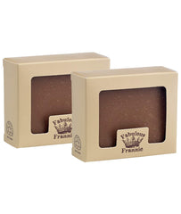 Fabulous Frannie Cinnamon essential oil soap bar close-up showing creamy lather for daily refresh.