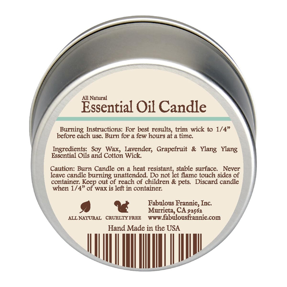 Fabulous Frannie De-Stress candle lit glow for cozy ambience and aroma